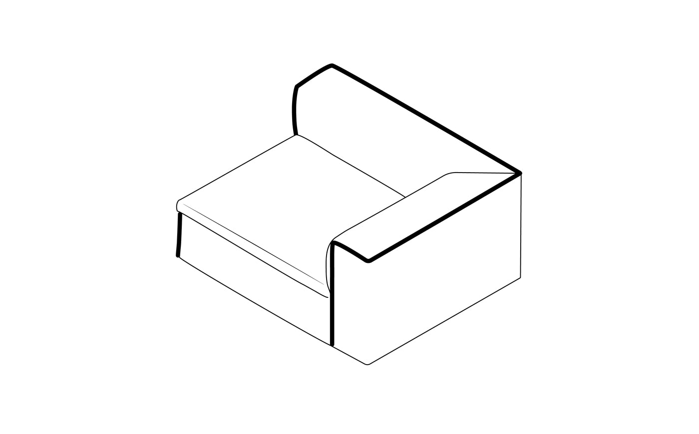 Podium TN1 (Sæde højre modul)